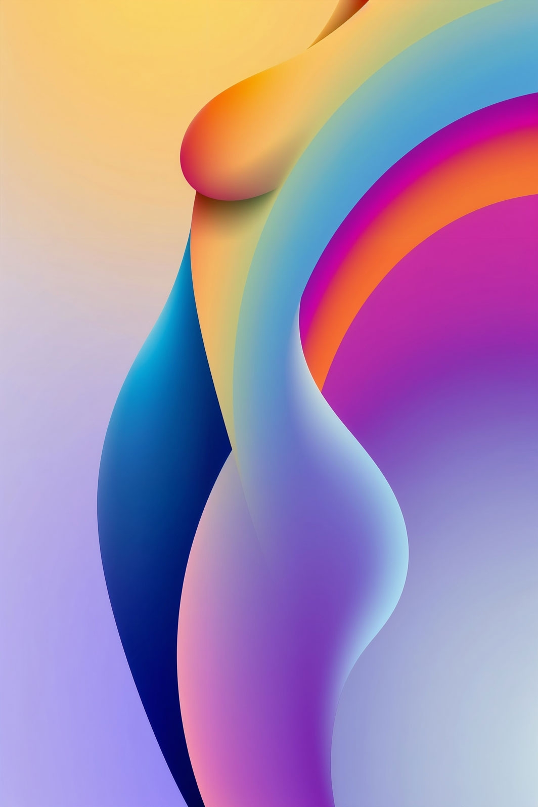 Abstract Woman Silhouette Poster – Gradient Modern Art Print picture