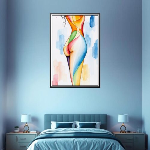 Abstract Female Form Poster – Colorful Grace | Great Gift picture