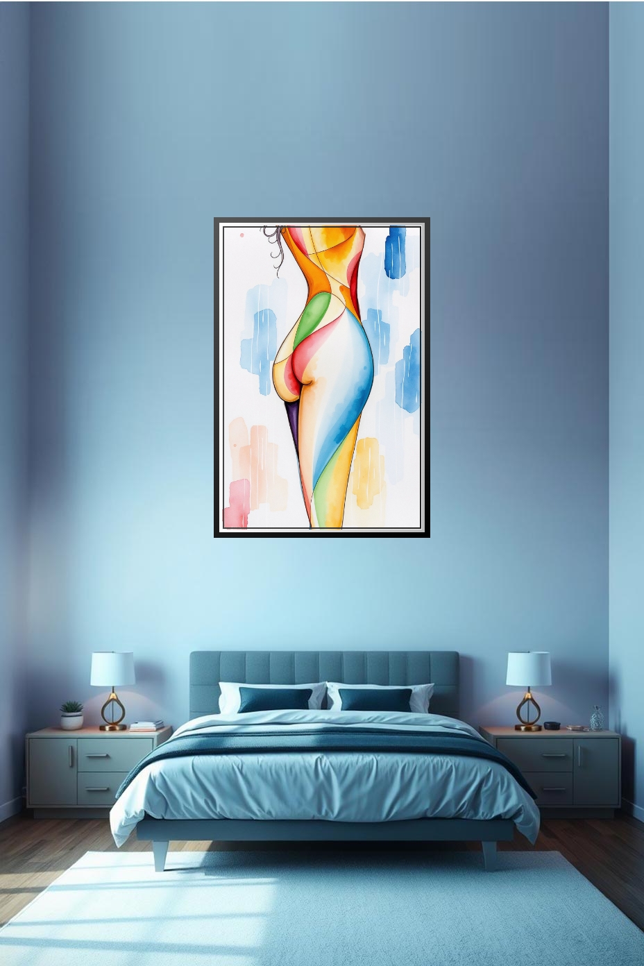 Abstract Female Form Poster – Colorful Grace | Great Gift picture