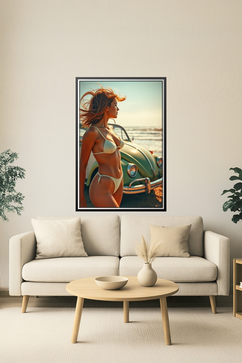Beach Beauty Poster – Retro Summer Vibes | Great Gift picture