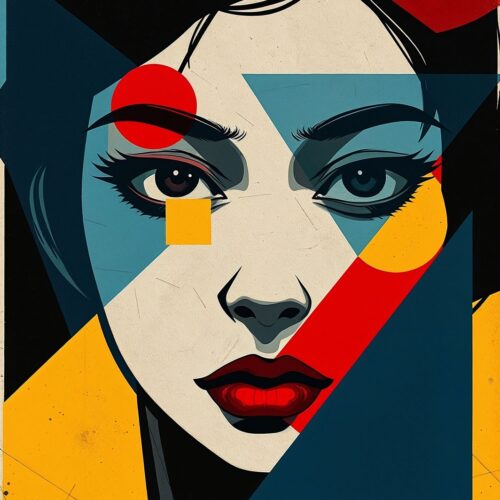 Bauhaus Portrait Poster – Bold Geometric Elegance | Great Gift picture