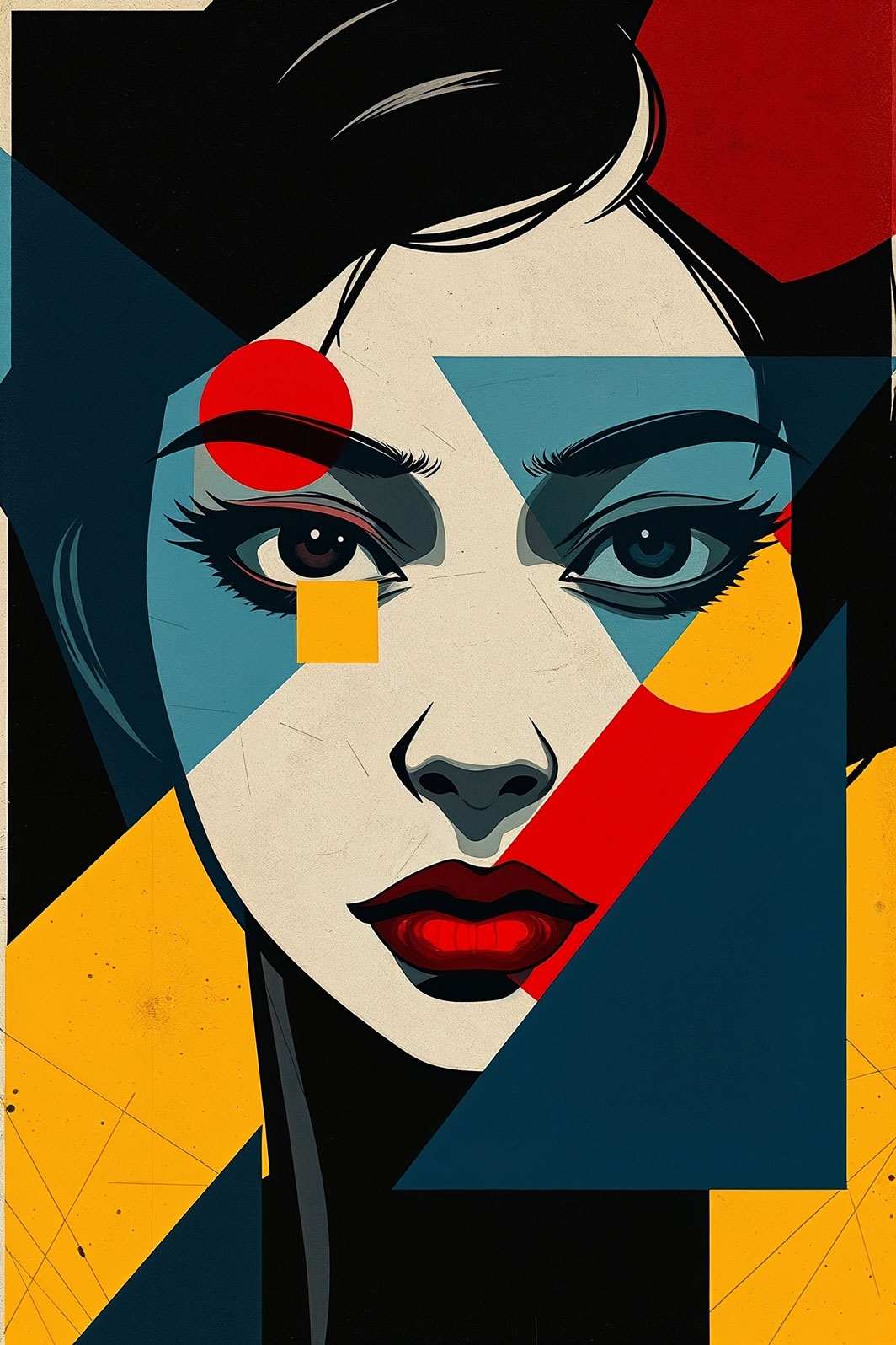 Bauhaus Portrait Poster – Bold Geometric Elegance | Great Gift picture