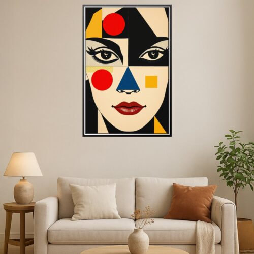 Bauhaus Portrait Poster – Modern Geometric Beauty | Great Gift picture