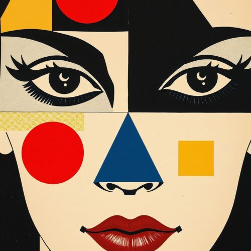 Bauhaus Portrait Poster – Modern Geometric Beauty | Great Gift picture
