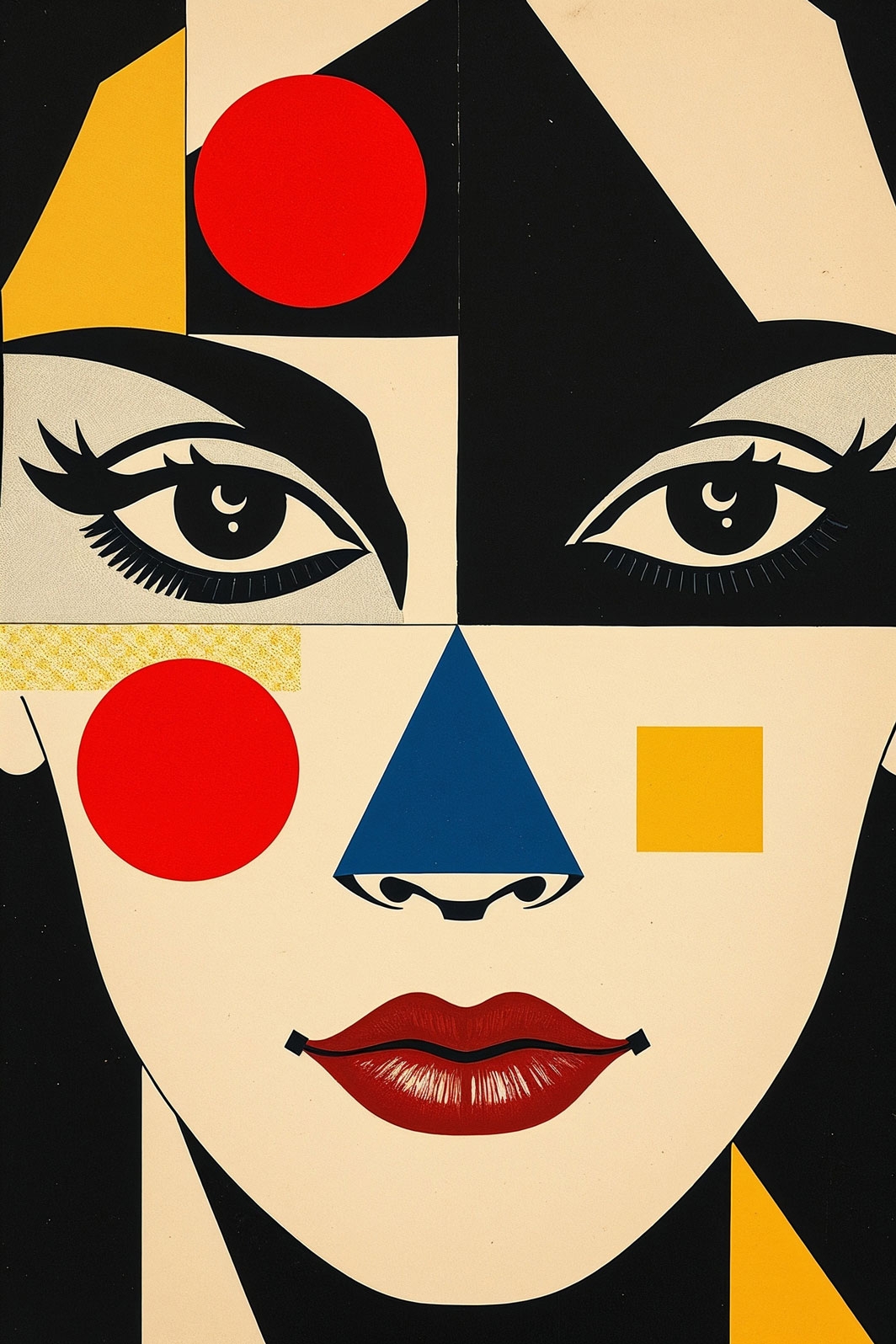 Bauhaus Portrait Poster – Modern Geometric Beauty | Great Gift picture