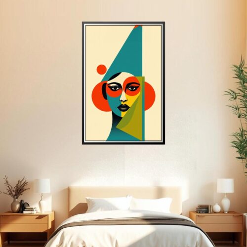 Bauhaus Portrait Poster – Striking Geometric Muse | Great Gift picture