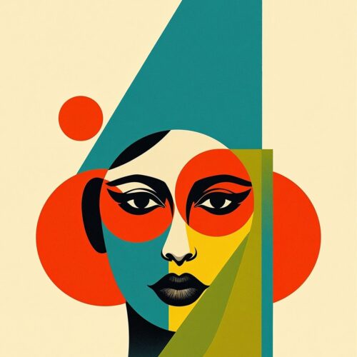 Bauhaus Portrait Poster – Striking Geometric Muse | Great Gift picture