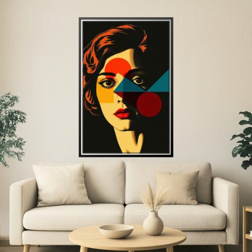 Bauhaus Portrait Poster – Bold Geometric Beauty | Great Gift picture