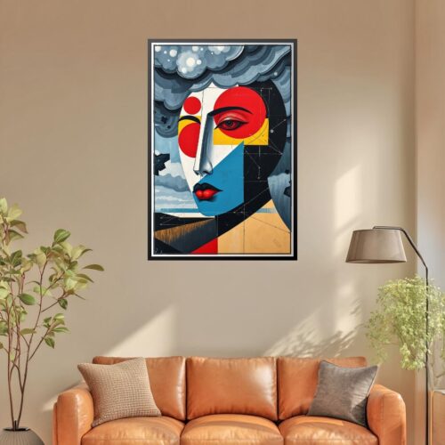Bauhaus Surreal Portrait Poster – Dreamlike Geometric Style | Great Gift picture