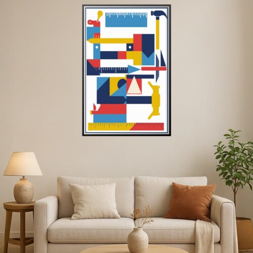 Bauhaus Tools Poster – Playful Geometric Workshop Art | Great Gift picture