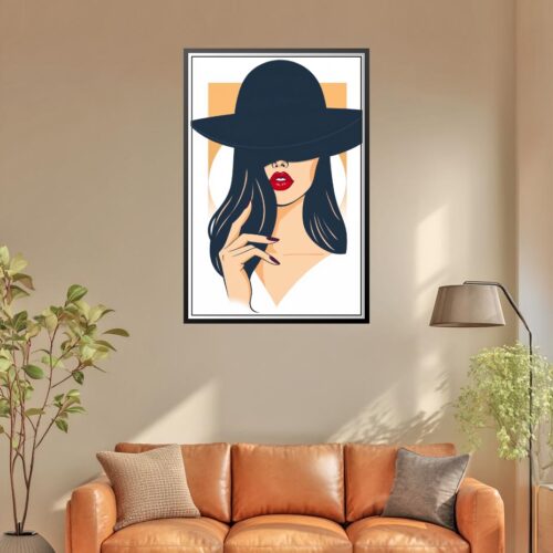 Minimalist Fashion Poster – Chic Mysterious Woman | Great Gift picture
