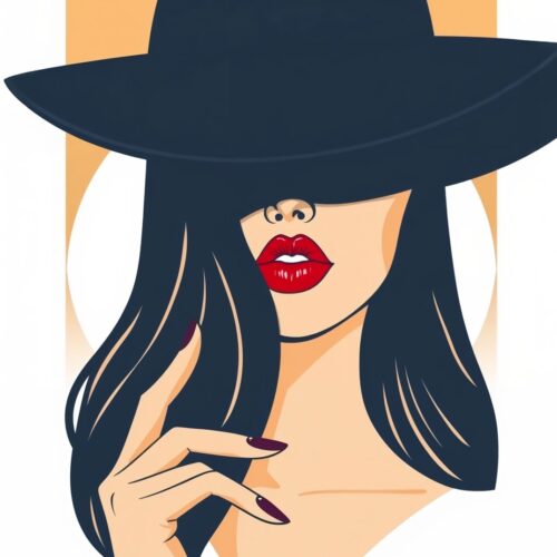 Minimalist Fashion Poster – Chic Mysterious Woman | Great Gift picture