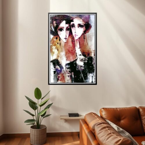 Expressionist Sisters Poster – Ethereal Dual Portrait | Great Gift picture