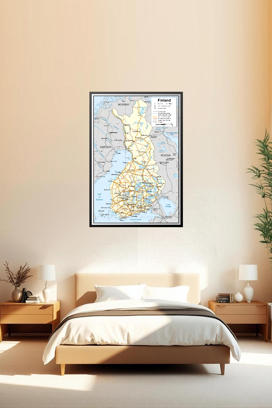 Finland Map Poster – Detailed Geographic Wall Art | Great Gift picture