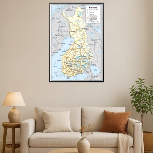 Finland Map Poster – Detailed Geographic Wall Art | Great Gift picture