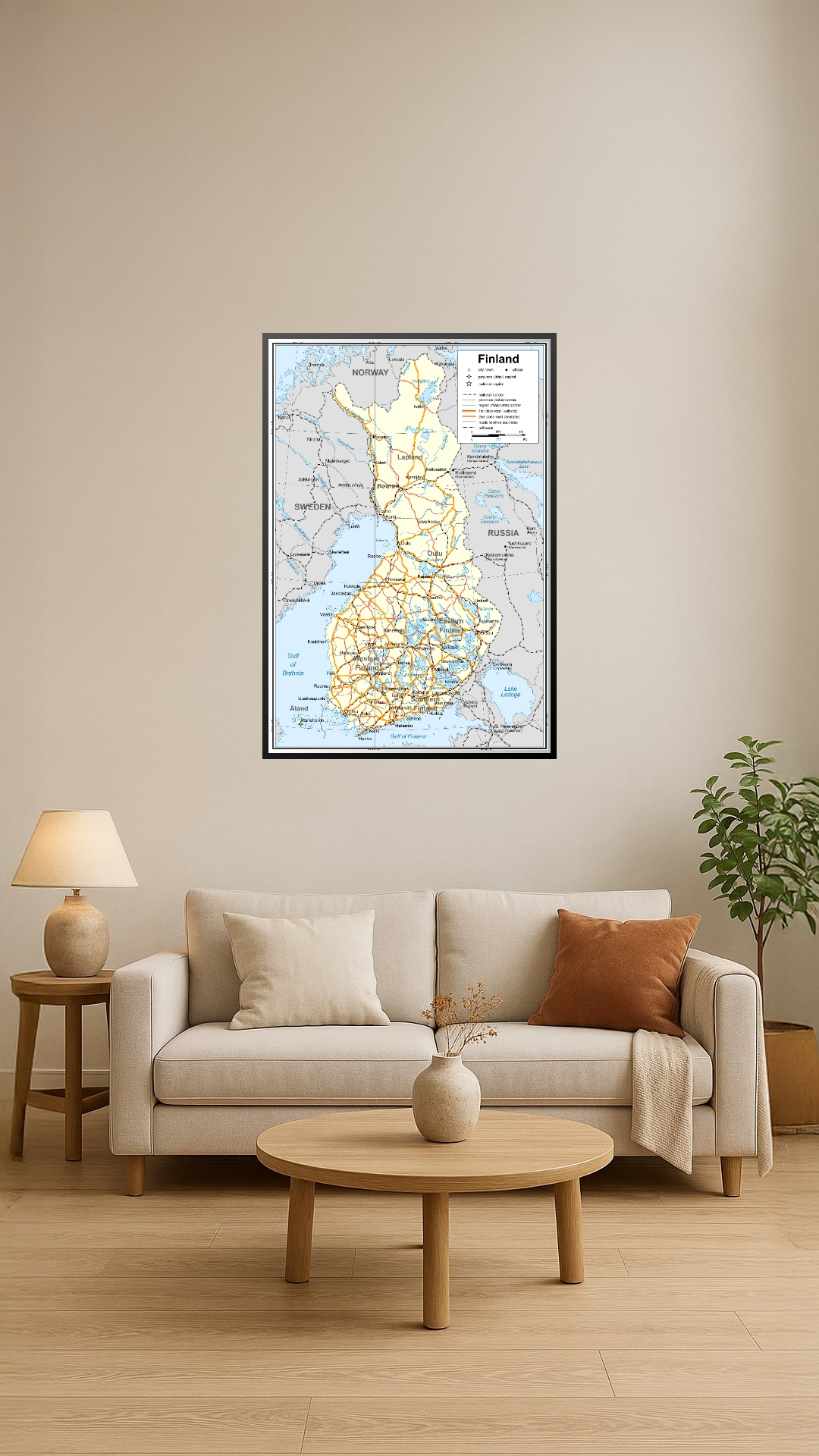 Finland Map Poster – Detailed Geographic Wall Art | Great Gift picture