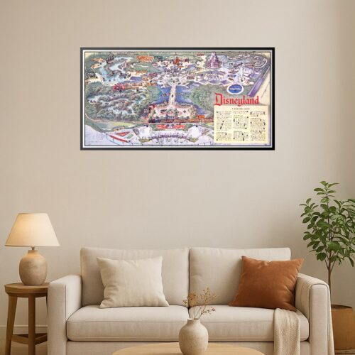 Vintage Disneyland Map Poster – Classic Park Adventure Art | Great Gift picture