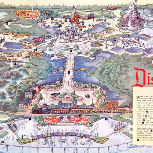Vintage Disneyland Map Poster – Classic Park Adventure Art | Great Gift picture