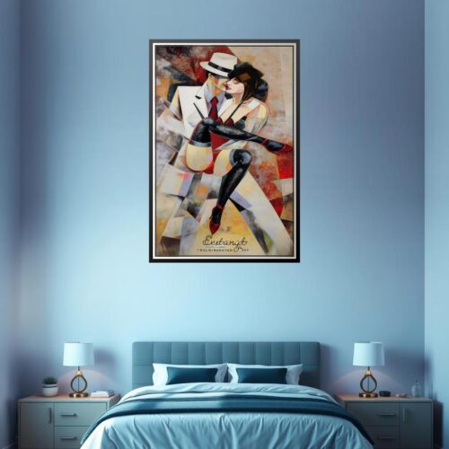 Cubist Lovers Dance Poster – Geometric Art | Great Gift picture