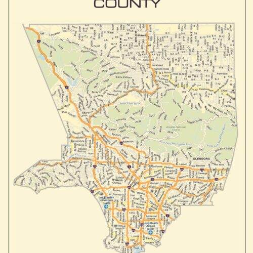 Minimalist Los Angeles County Map Poster – California | Great Gift picture