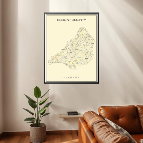 Minimalist Blount County Alabama Map Poster picture