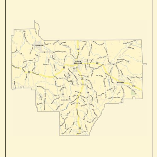 Minimalist Bullock County Alabama Map Poster picture