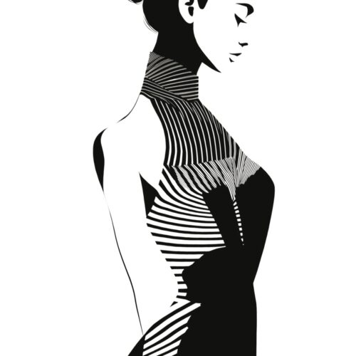 Minimalist Woman Poster - Elegant Contours | Great Gift wall art poster