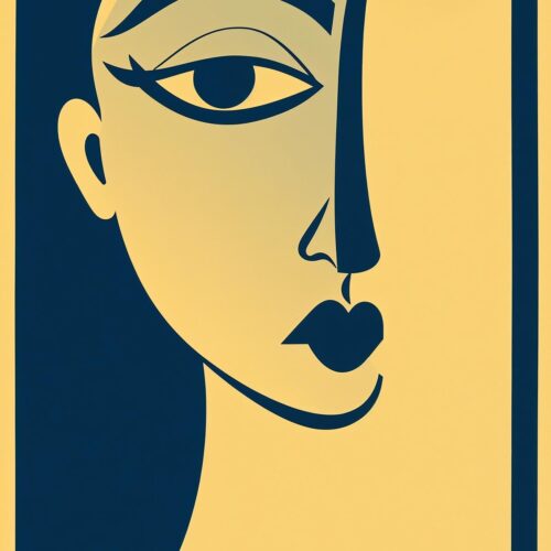 Minimalist Woman Poster – Quiet Elegance wall art poster