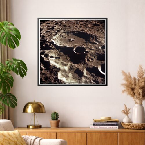 Documentary Space Photography Daedalus Lunar Crater Poster Print wall art poster