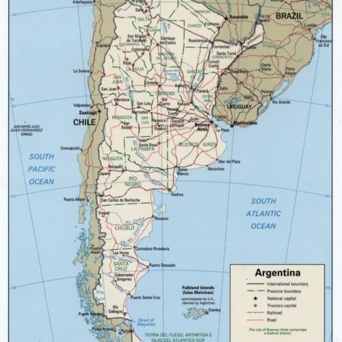 Map of Argentina Poster wall art poster